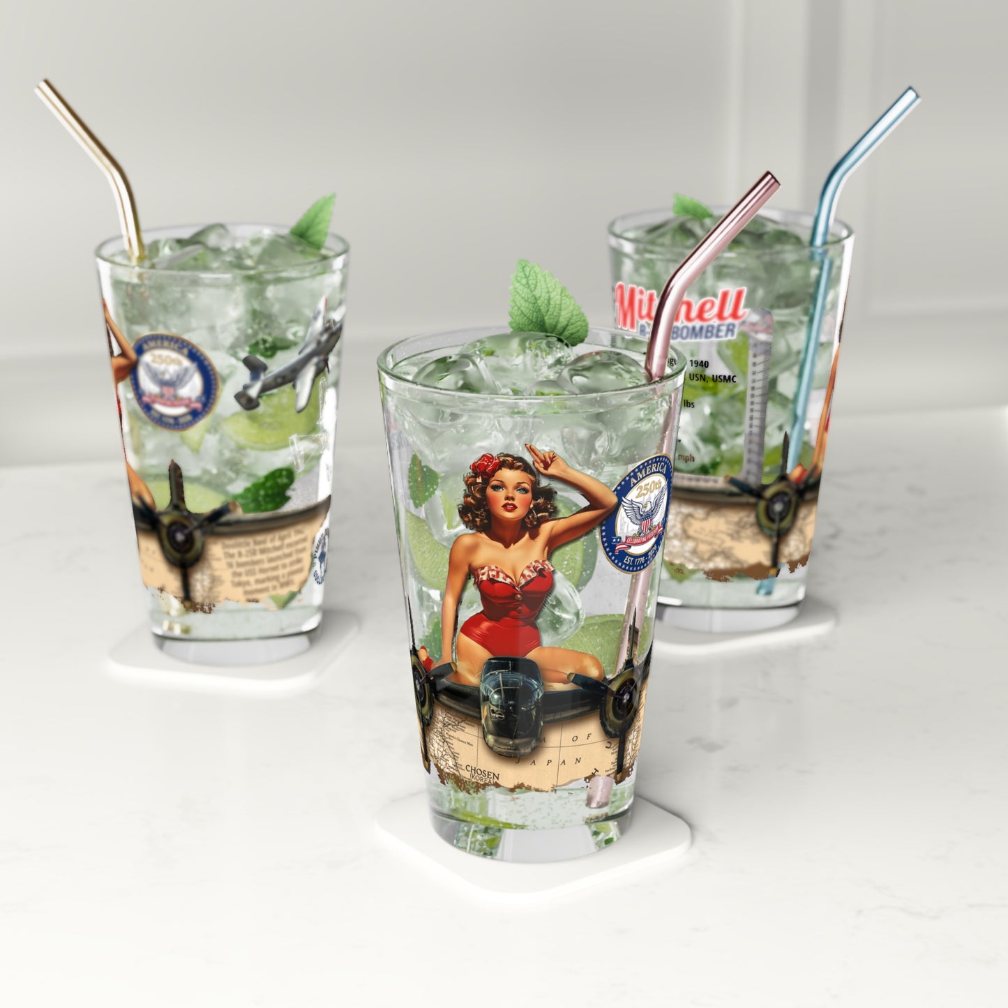 America 250th Pint Glass featuring the 250th Seal™ commemorative design