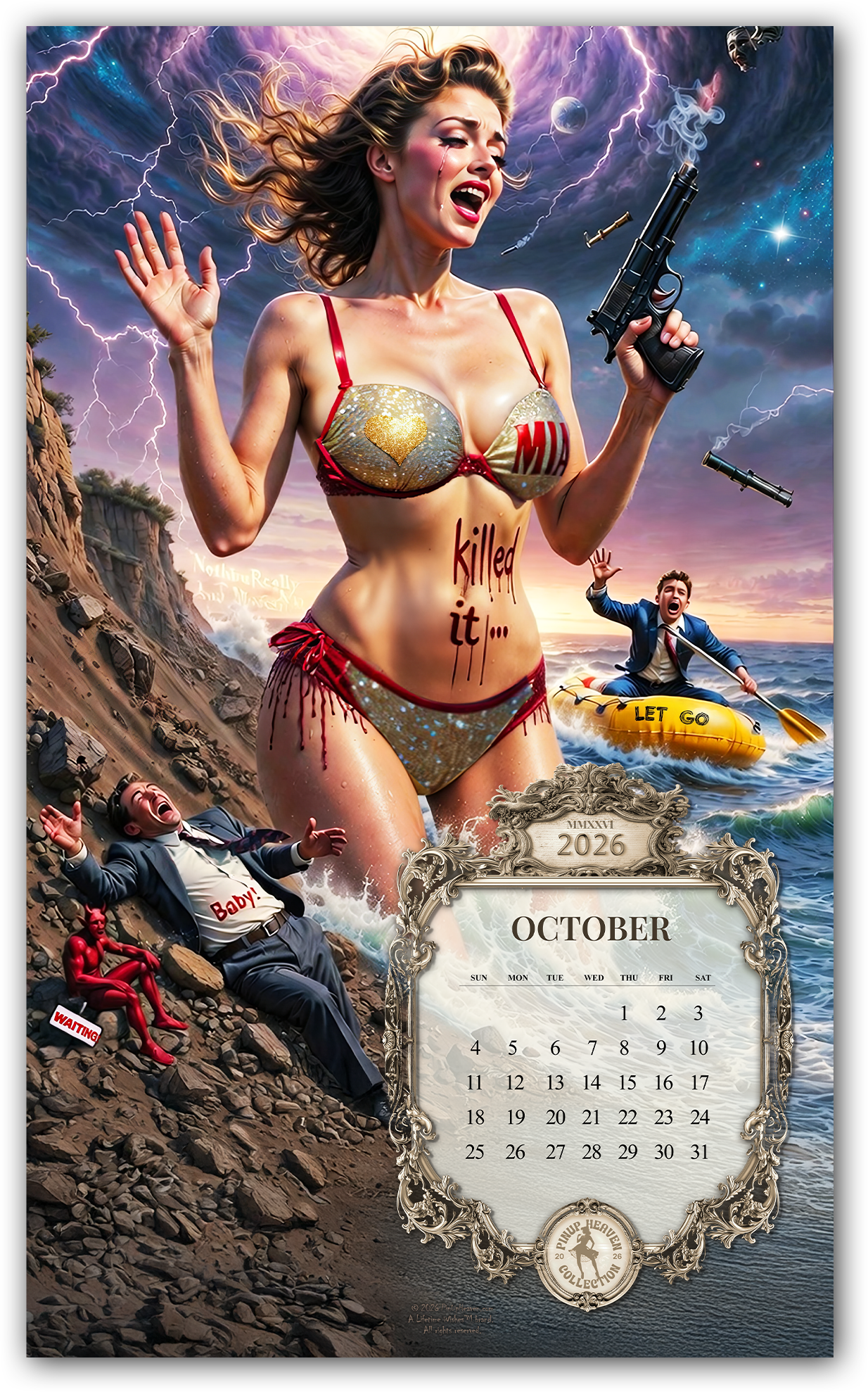 Can You Pin-That-Tune?  Funny 2026 Pin-Up Calendar | Music Parody Wall Art