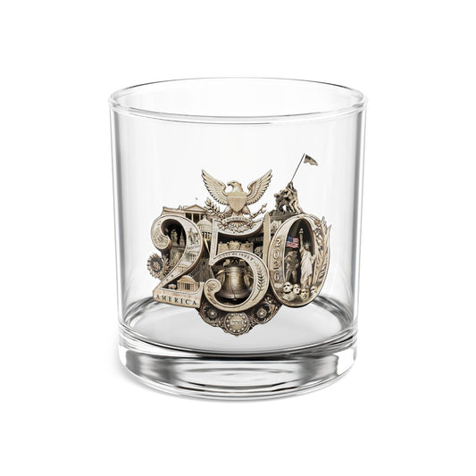 America 250th Anniversary Rocks Whiskey Glass, 10oz