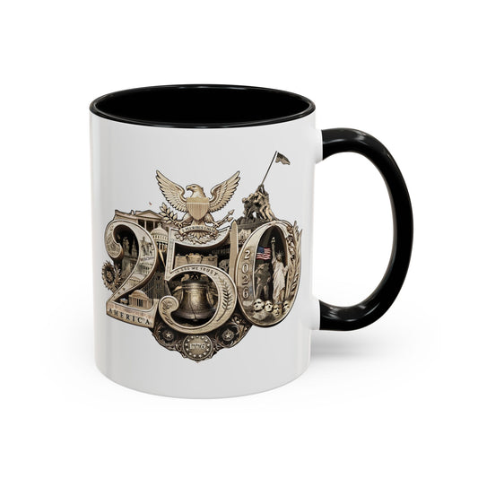 America 250th Anniversary Commemorative Accent Mug –   11oz 15oz