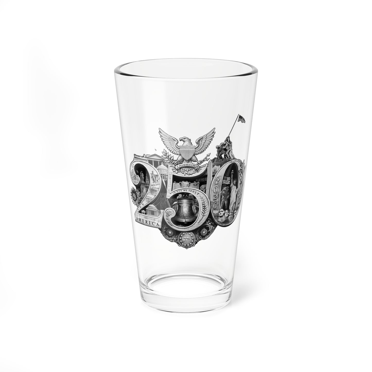 America 250th Pint Glass featuring the 250th Seal™ commemorative design