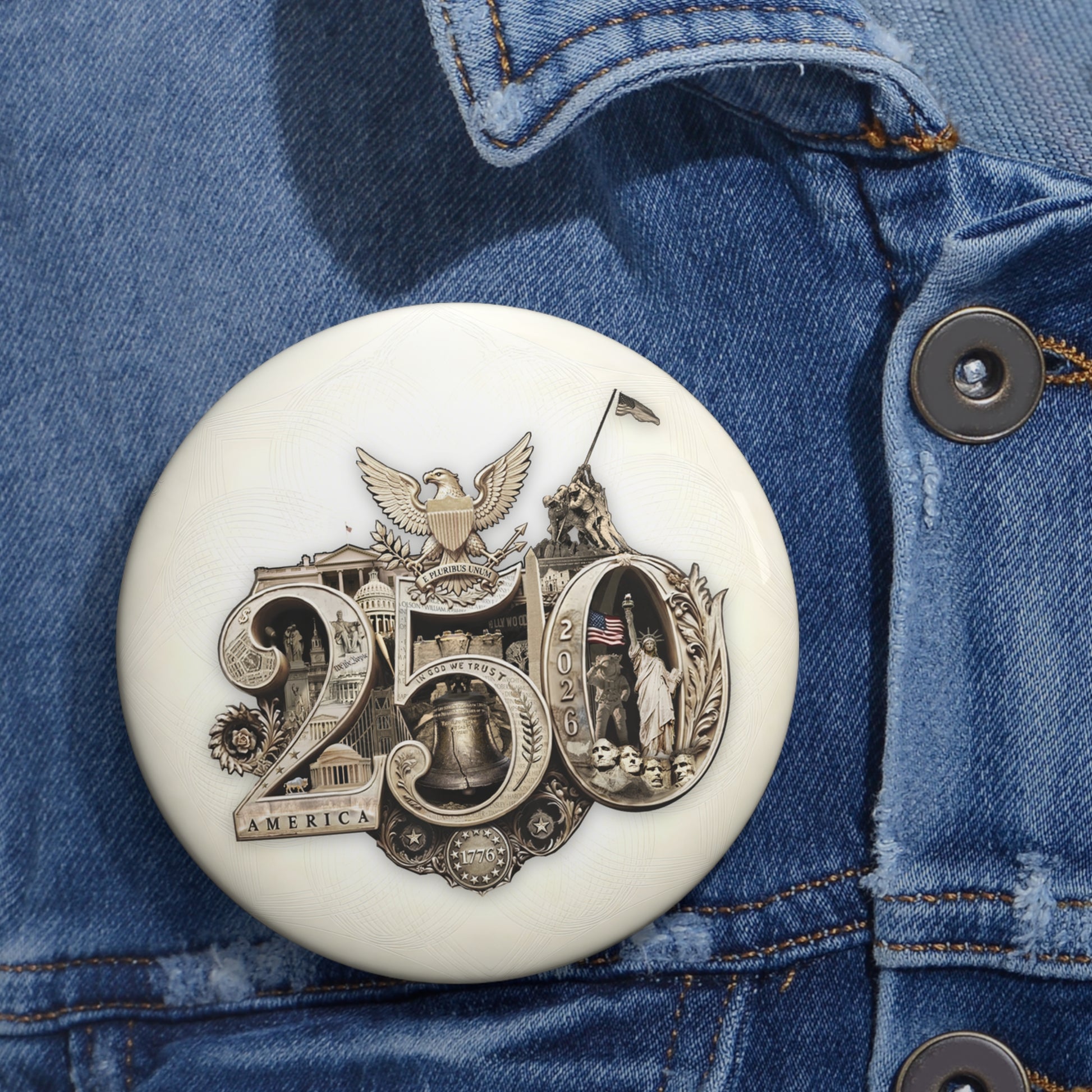 America 250th Pin featuring the Gold 250th Seal™ commemorative design