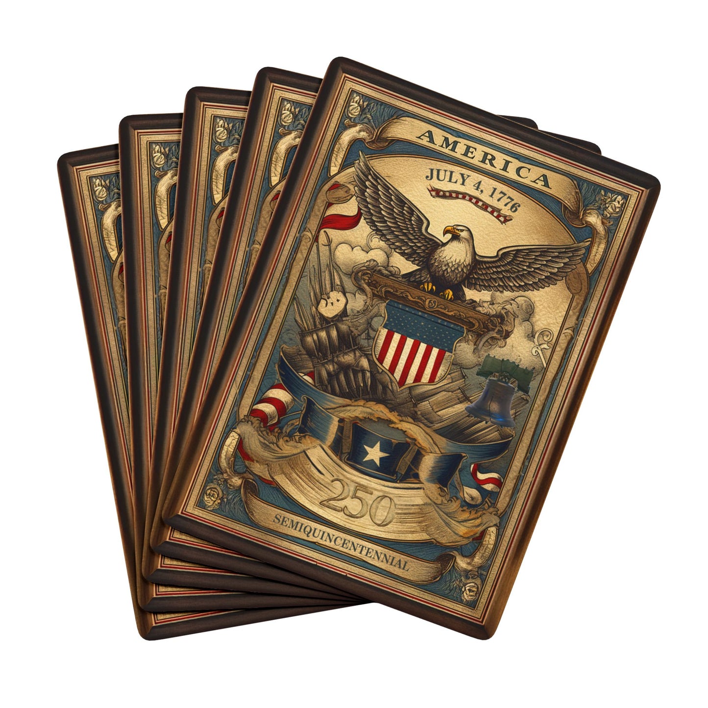 America 250th Anniversary Playing Cards – Gold Eagle Edition Collector Deck