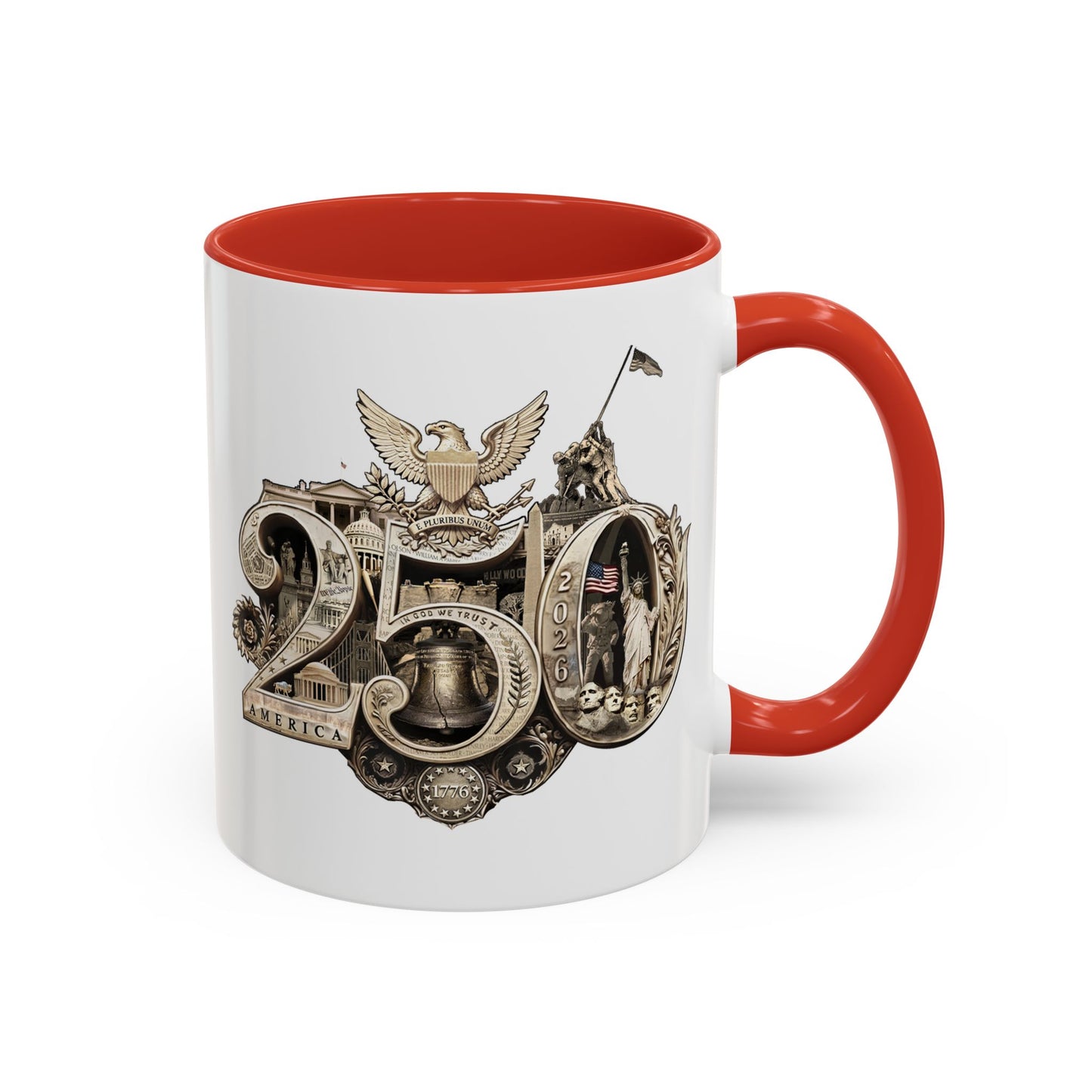 America 250th Anniversary Commemorative Accent Mug –   11oz 15oz