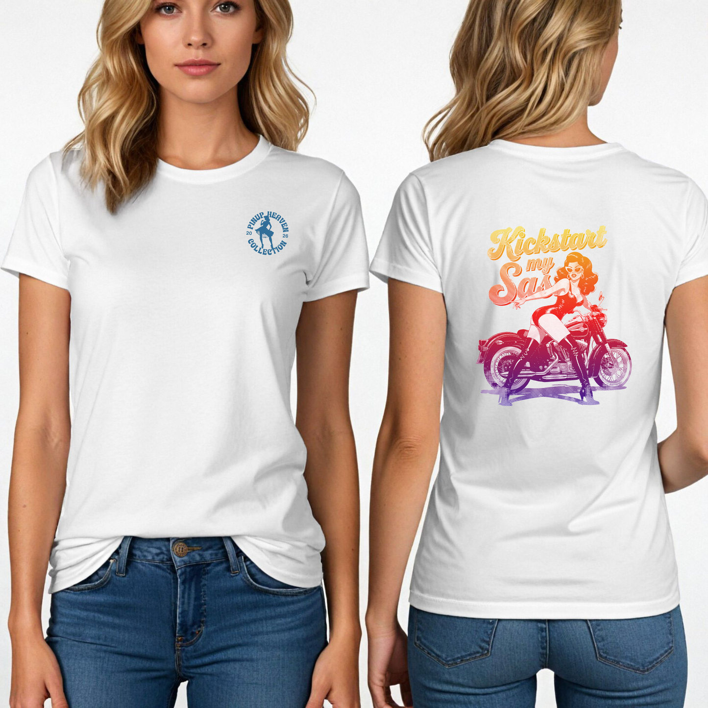 Kickstart My Sass women's biker graphic tee