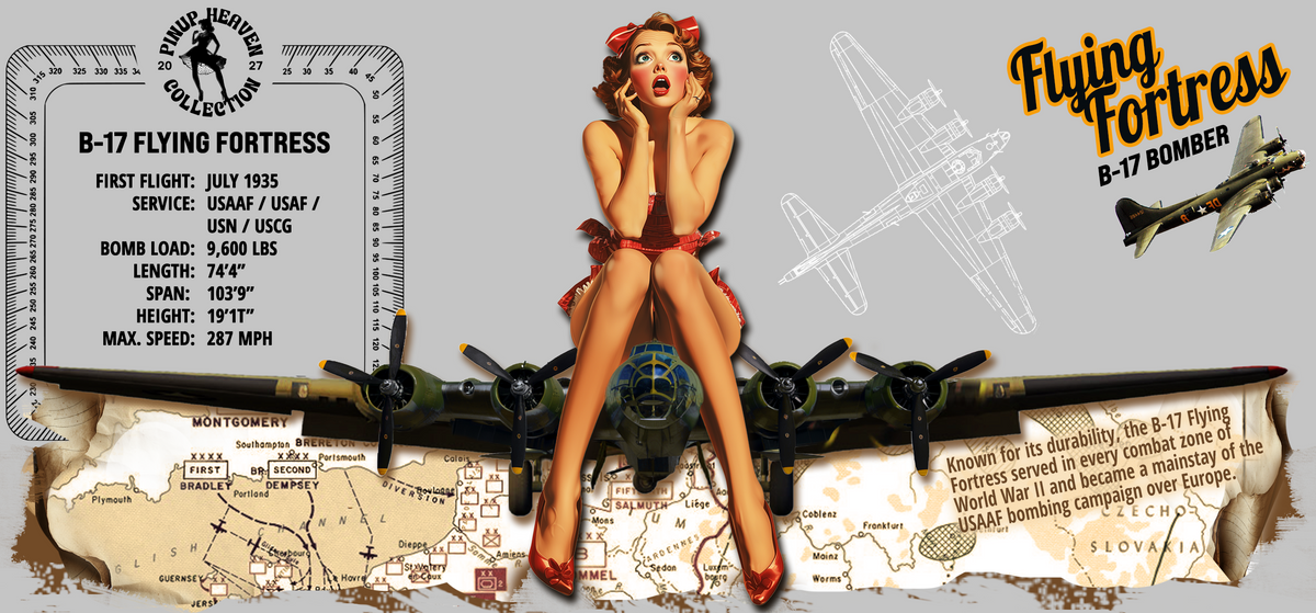 B-17 Flying Fortress WWII Pint Glass
