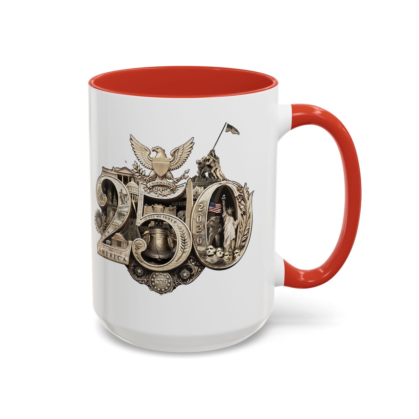 America 250th Anniversary Commemorative Accent Mug –   11oz 15oz