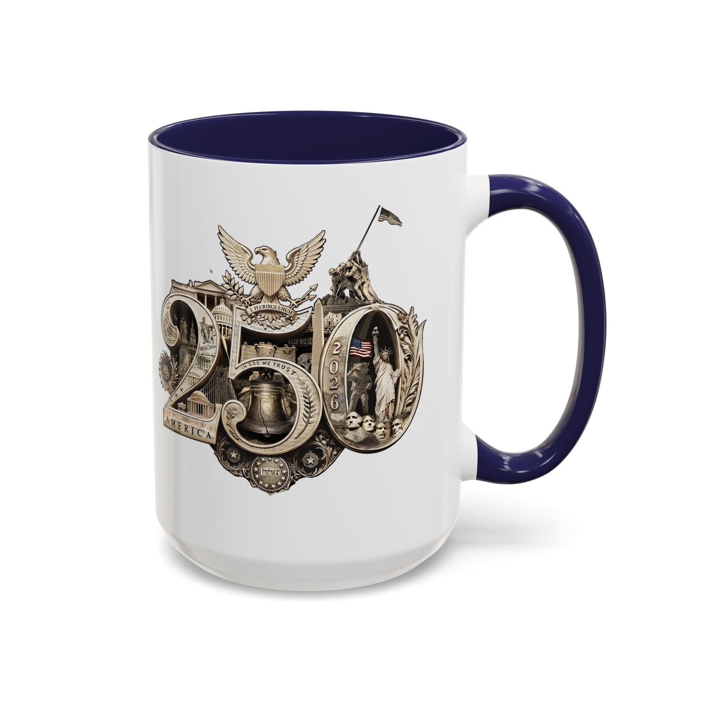 America 250th Anniversary Commemorative Accent Mug –   11oz 15oz