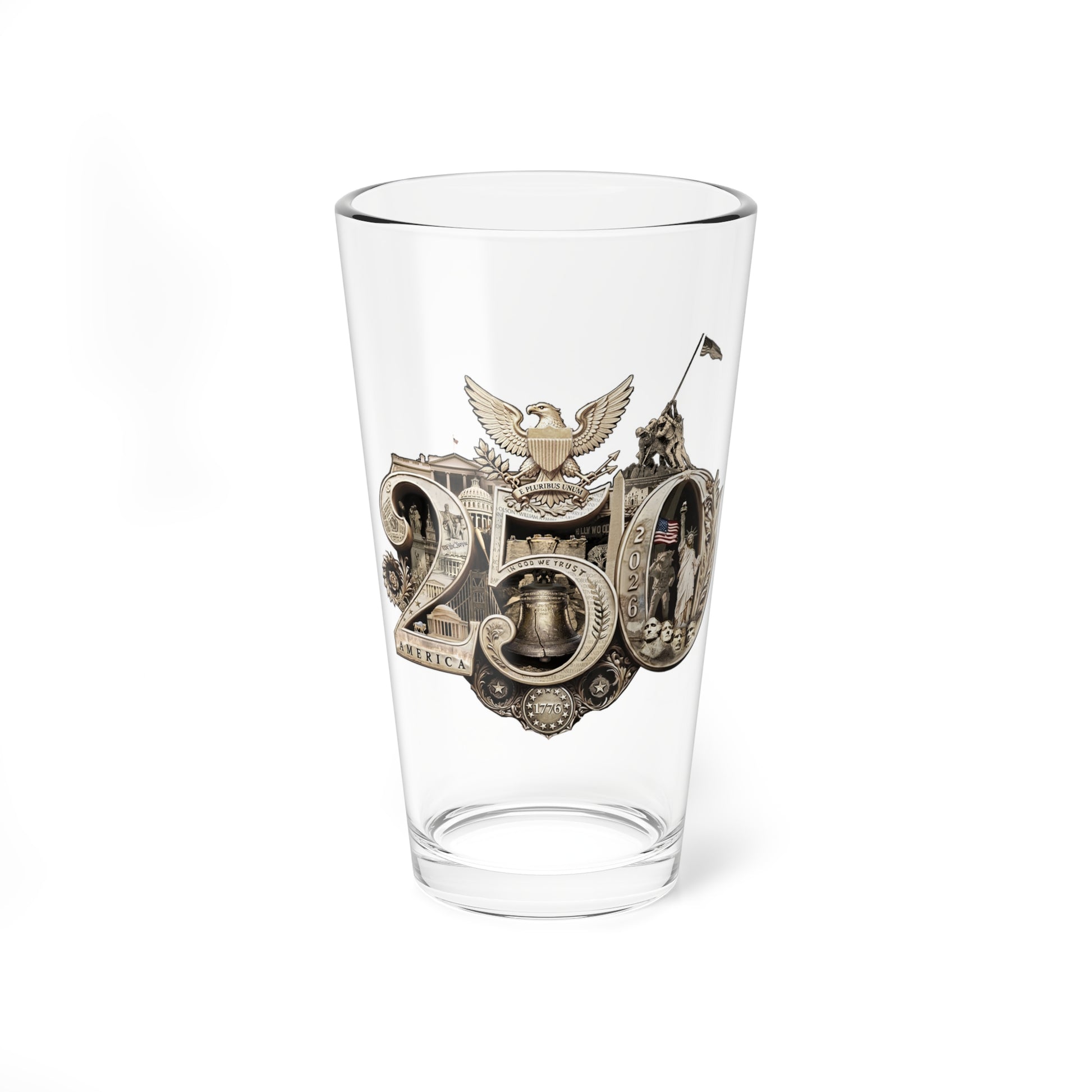 America 250th Pint Glass featuring the 250th Seal™ commemorative design