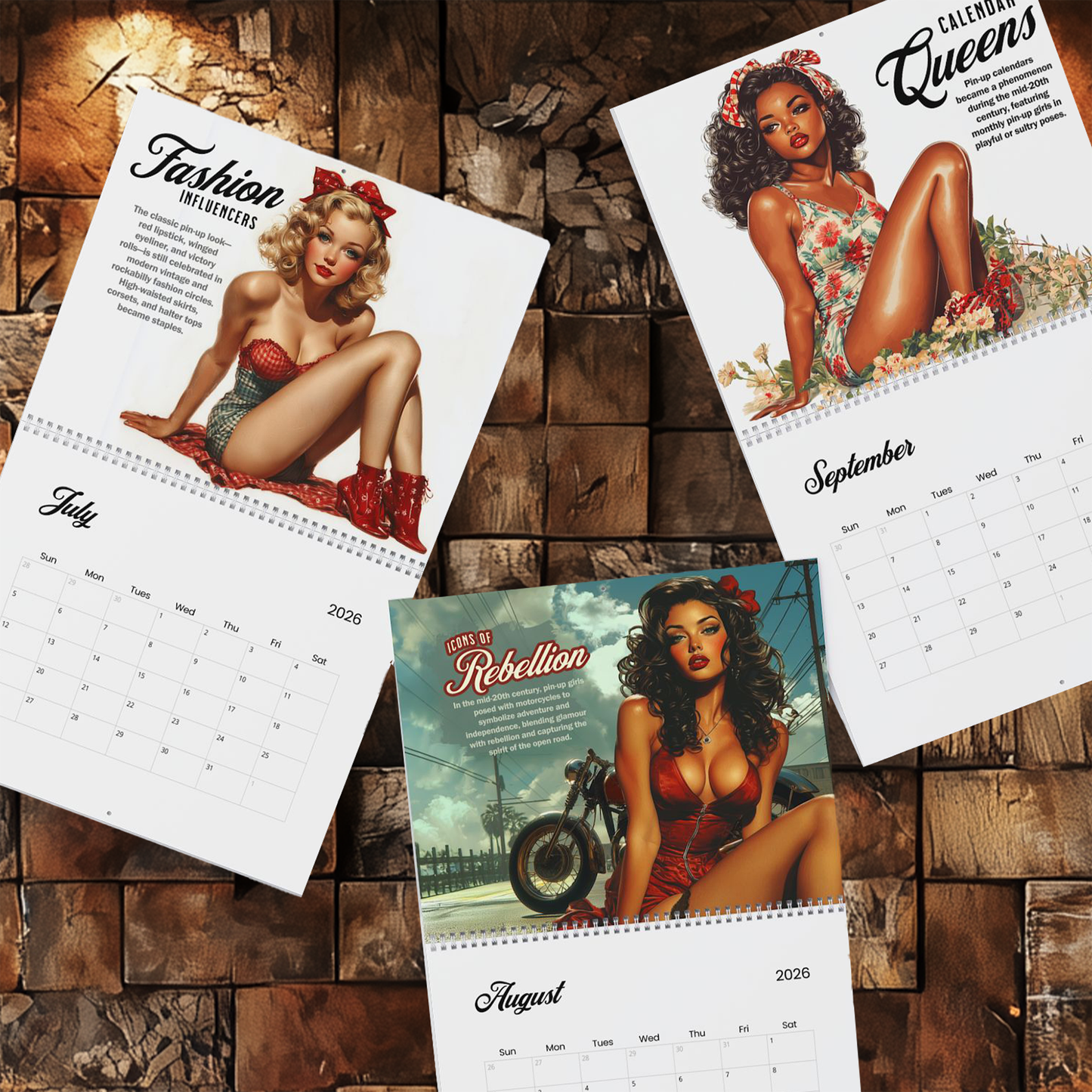 2026 Pinup Wall Calendar - Salute USA