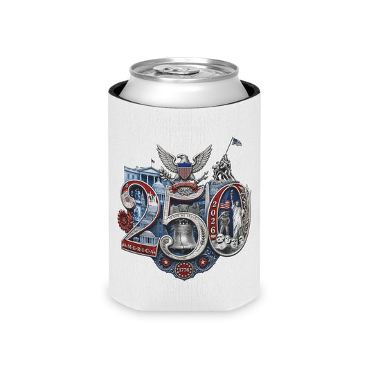 Patriotic America 250th Anniversary Can Cooler | 4th of July Independence Day