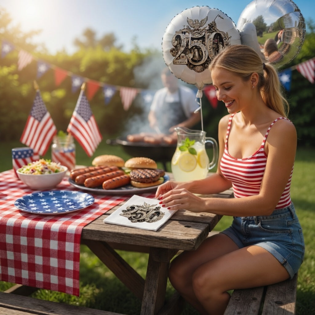 America 250th Napkins featuring the 250th Seal™ commemorative design