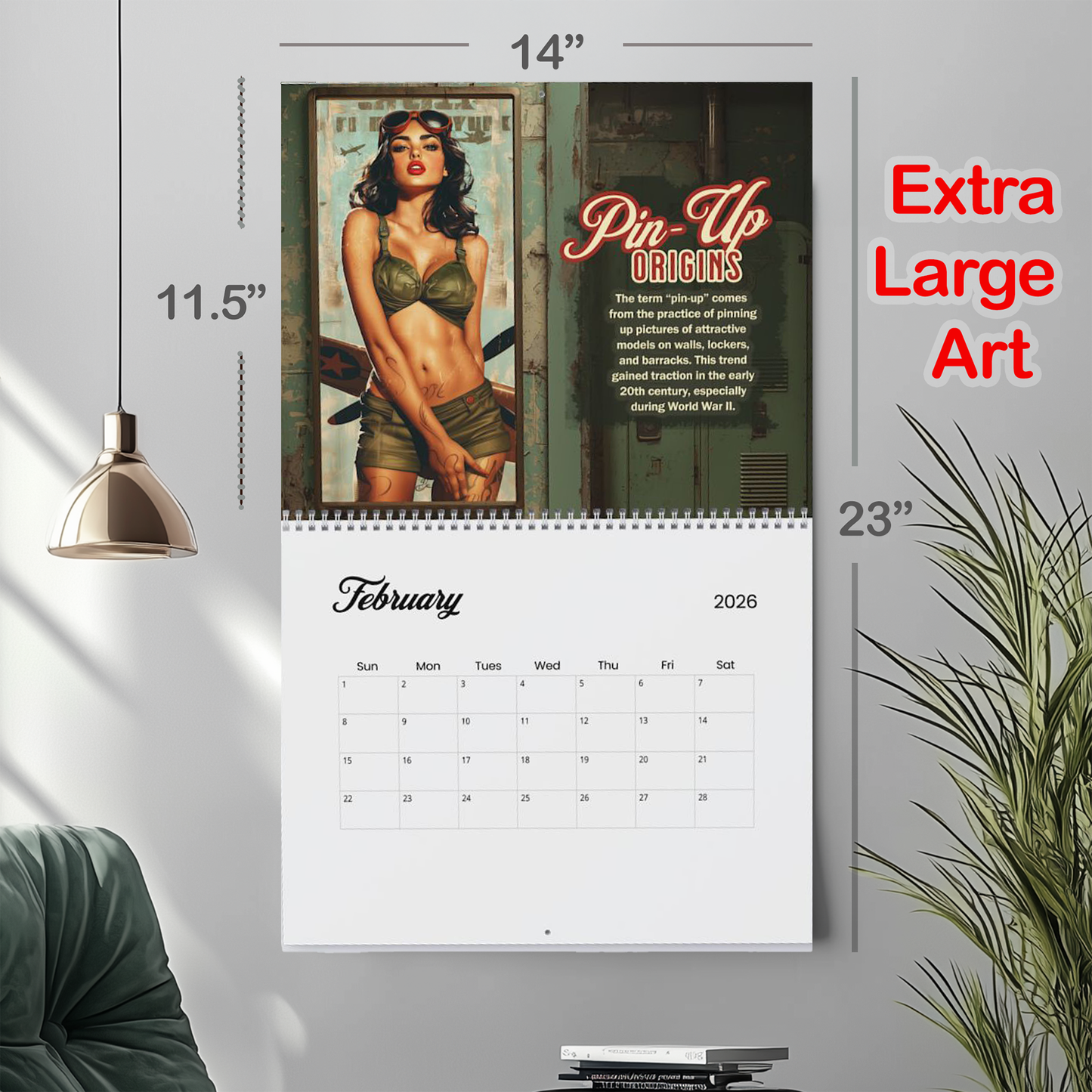 2026 Pinup Wall Calendar - Salute USA