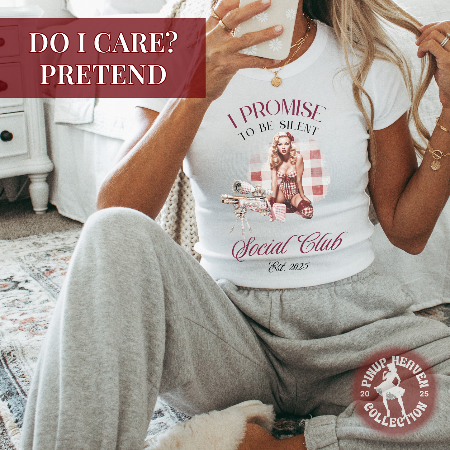 Promise To Be Silent Social Club, Going Out Tops for Women, Graphic Tees for Women Y2k Tops, Crop Tops for Women, Womens Baby Tees, Funny Shirts