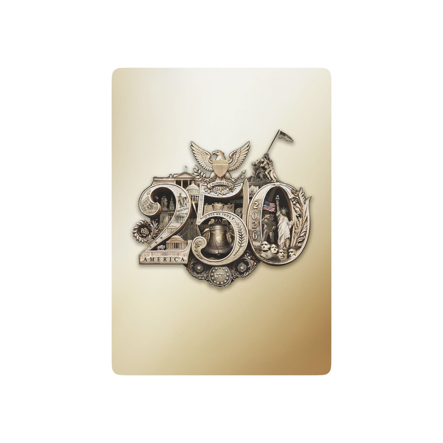 America 250th Anniversary Playing Cards – Gold Luxe Edition | 250th Anniversary Commemorative Collector Deck | 1776–2026
