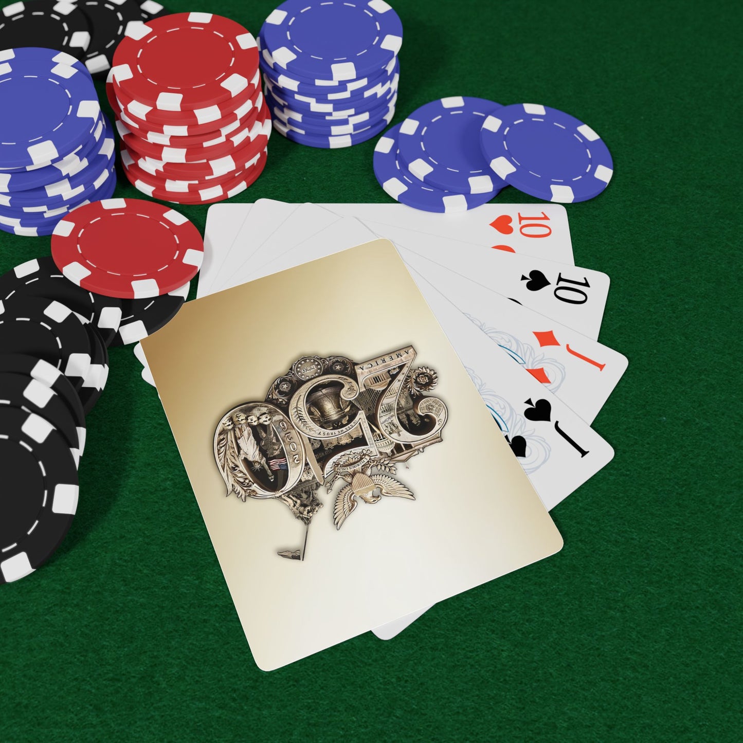 America 250th Anniversary Playing Cards – Gold Luxe Edition | 250th Anniversary Commemorative Collector Deck | 1776–2026