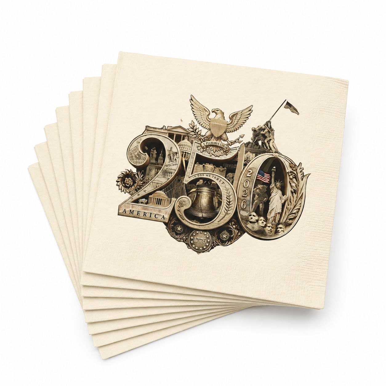 America 250th Napkins featuring the 250th Seal™ commemorative design