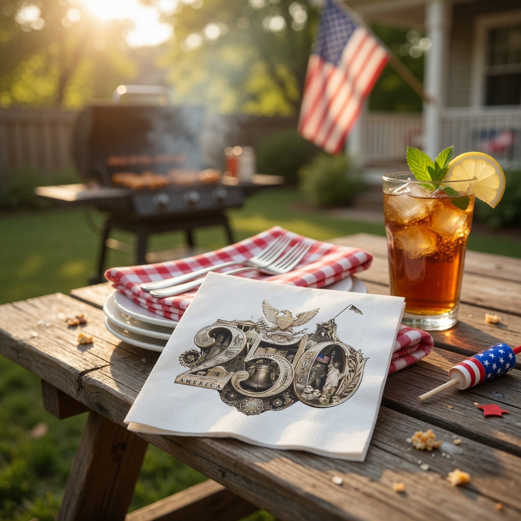 America 250th Napkins featuring the 250th Seal™ commemorative design