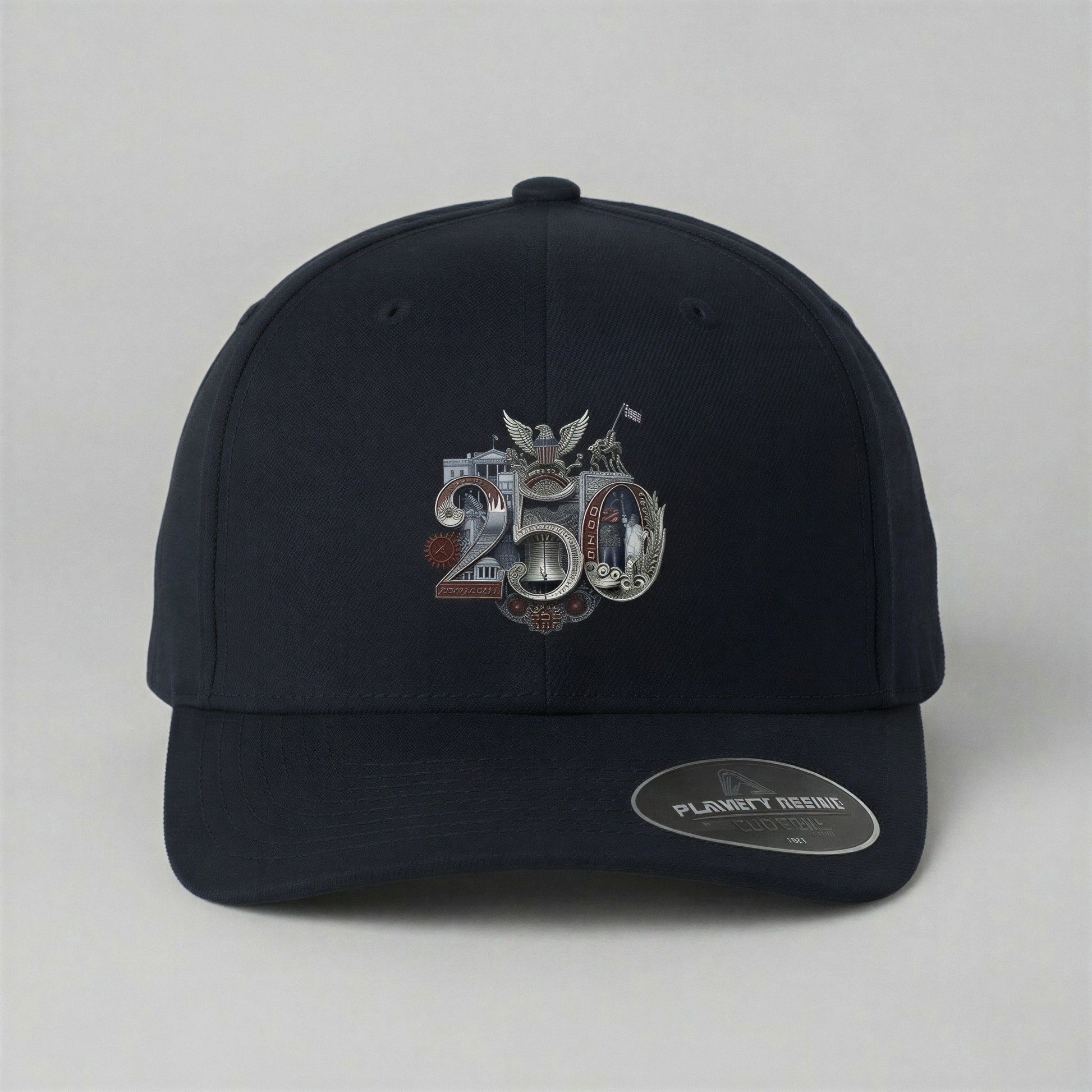 America 250 Silver Seal Fitted Seamless Cap — mid-profile fitted silhouette with Activeguard Permacurv visor and Silver Seal design