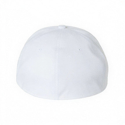 Silver Seal 250th Anniversary Fitted Cap — angled view showing the seamless front panel with DTF-printed commemorative artwork