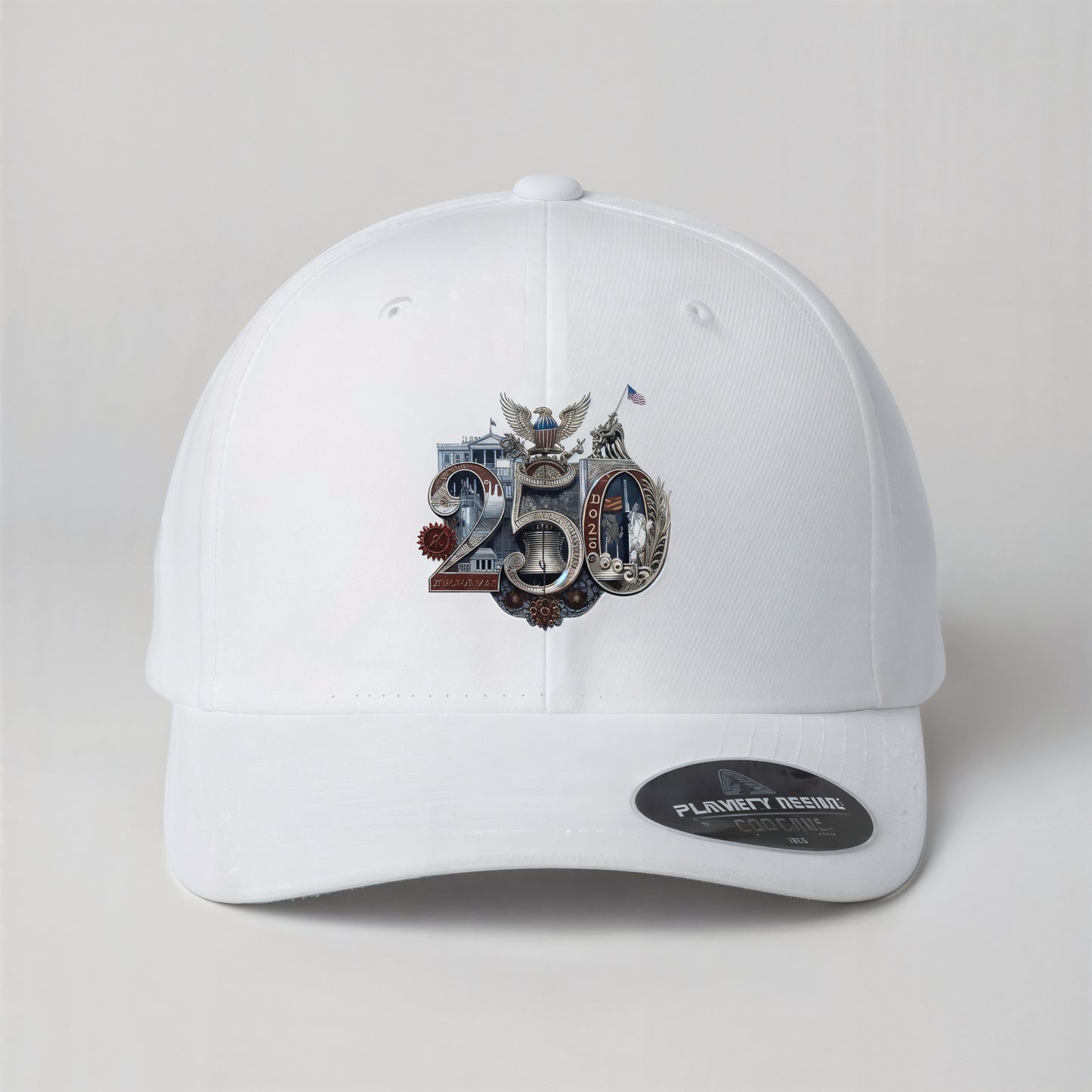 America 250th Silver Seal Fitted Cap — Seamless Performance Hat