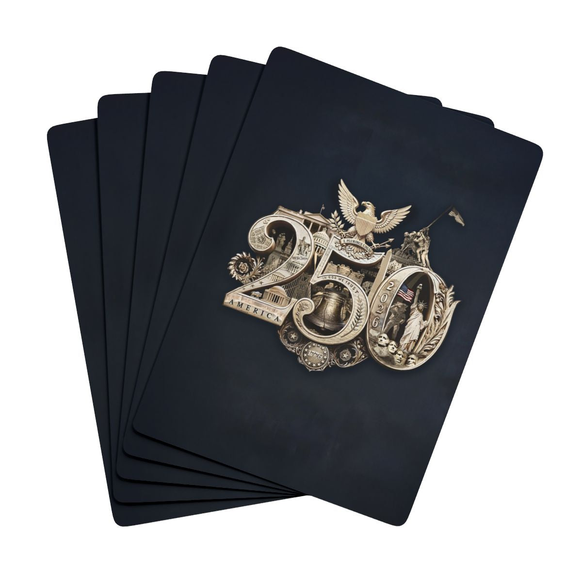America 250th Anniversary Luxe Trio Playing Card Deck Bundle — Complete Colorway Set (3-Pack)