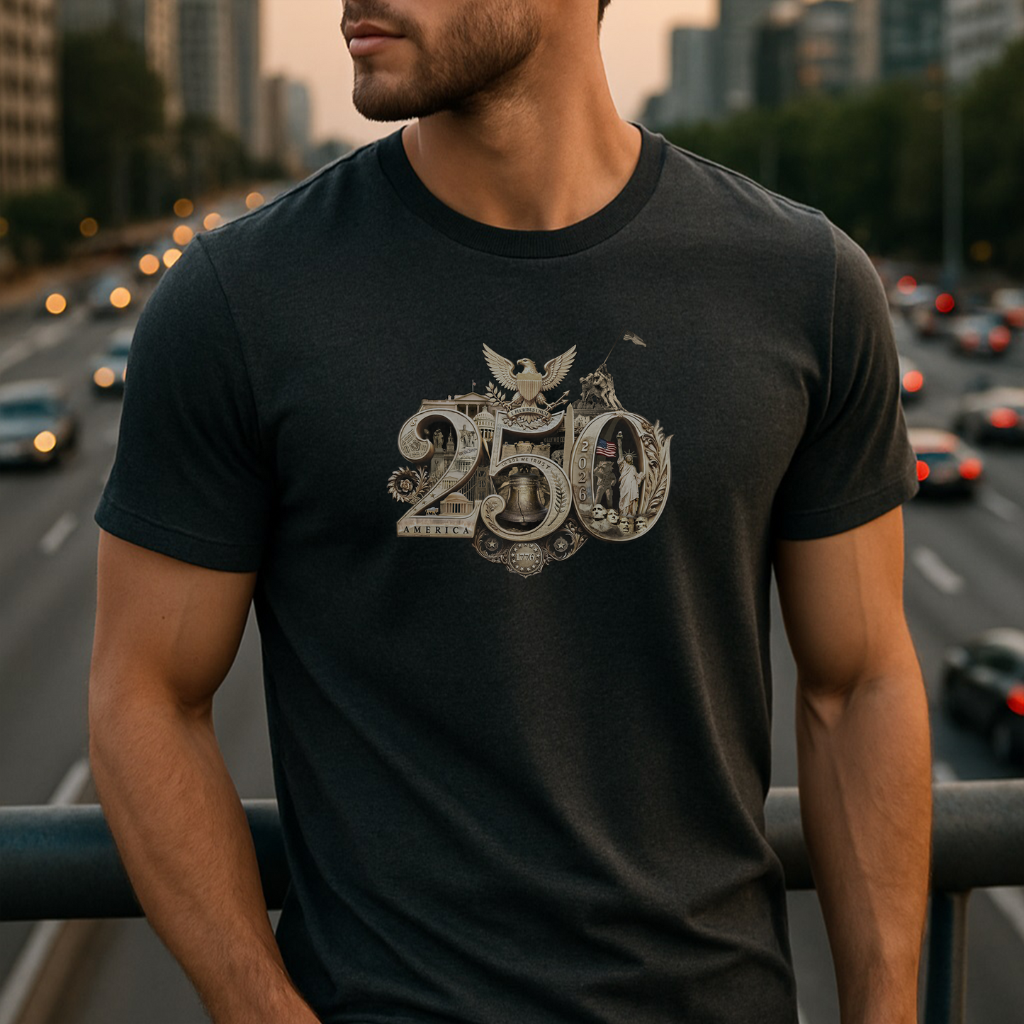America 250th T-Shirt featuring the 250th Seal™ commemorative design