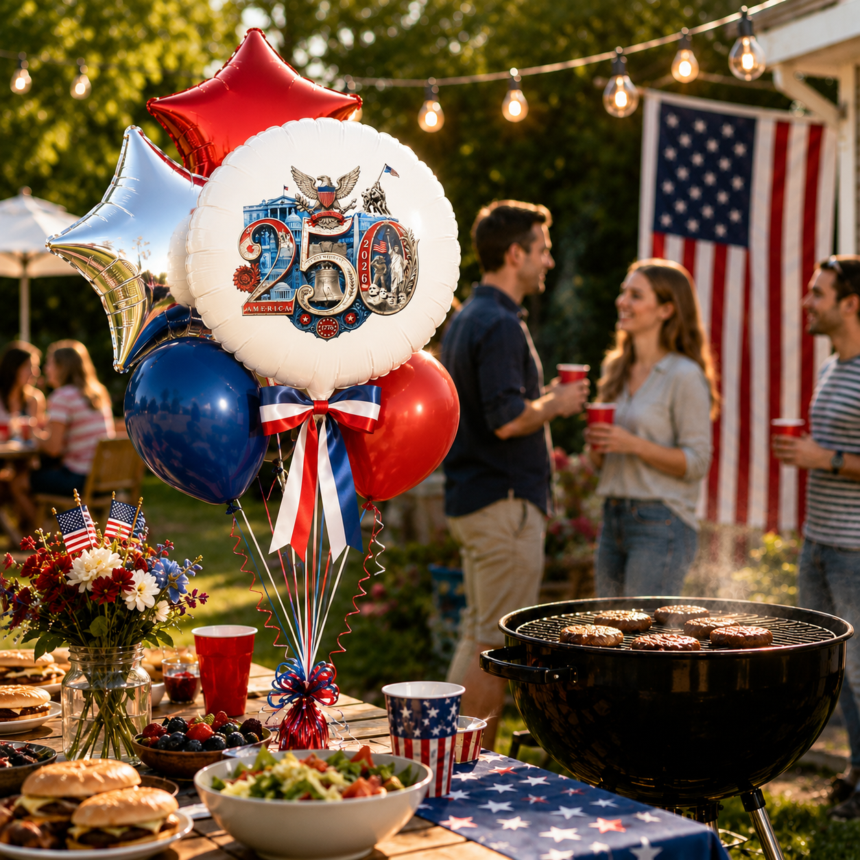 America 250th Balloon featuring the Silver 250th Seal™ commemorative design
