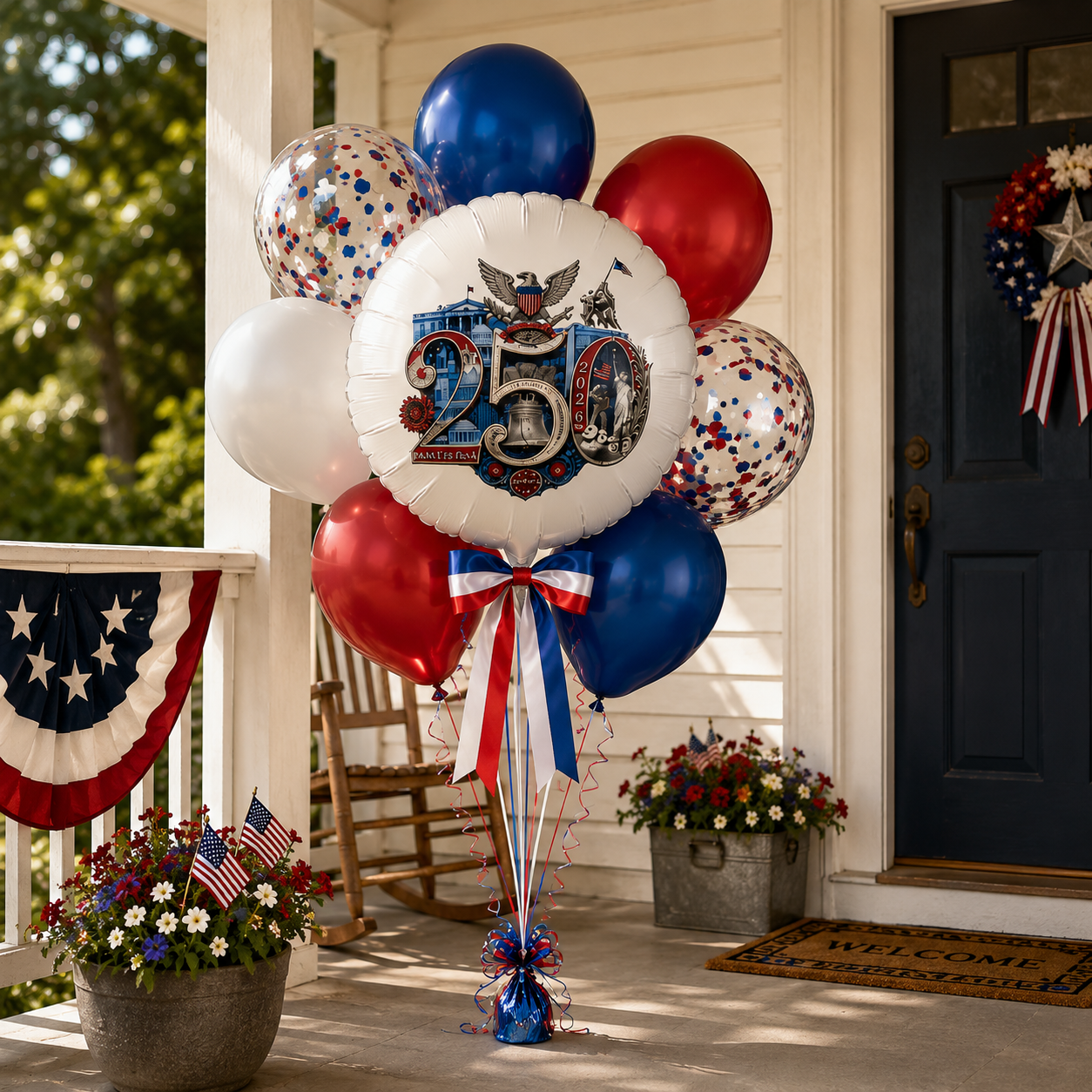 America 250th Balloon featuring the Silver 250th Seal™ commemorative design