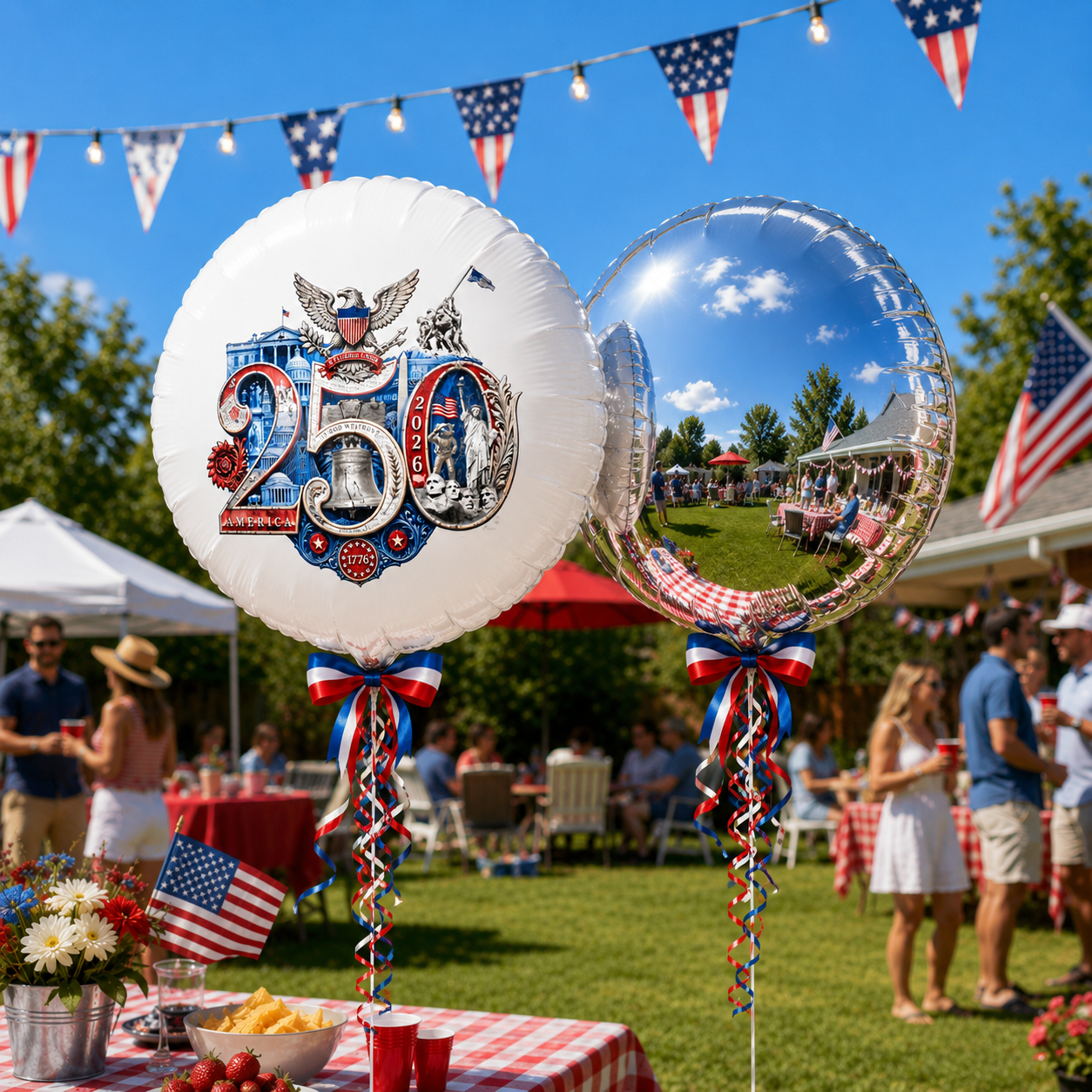 America 250th Balloon — back view featuring the Silver 250th Seal™ design
