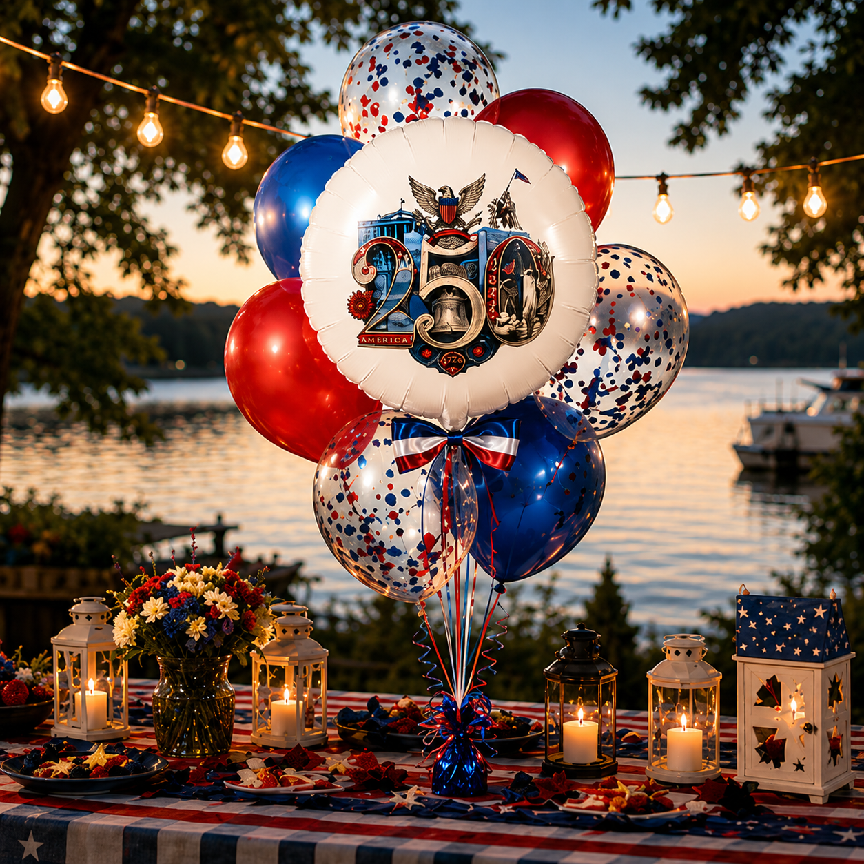 America 250th Balloon featuring the Silver 250th Seal™ commemorative design