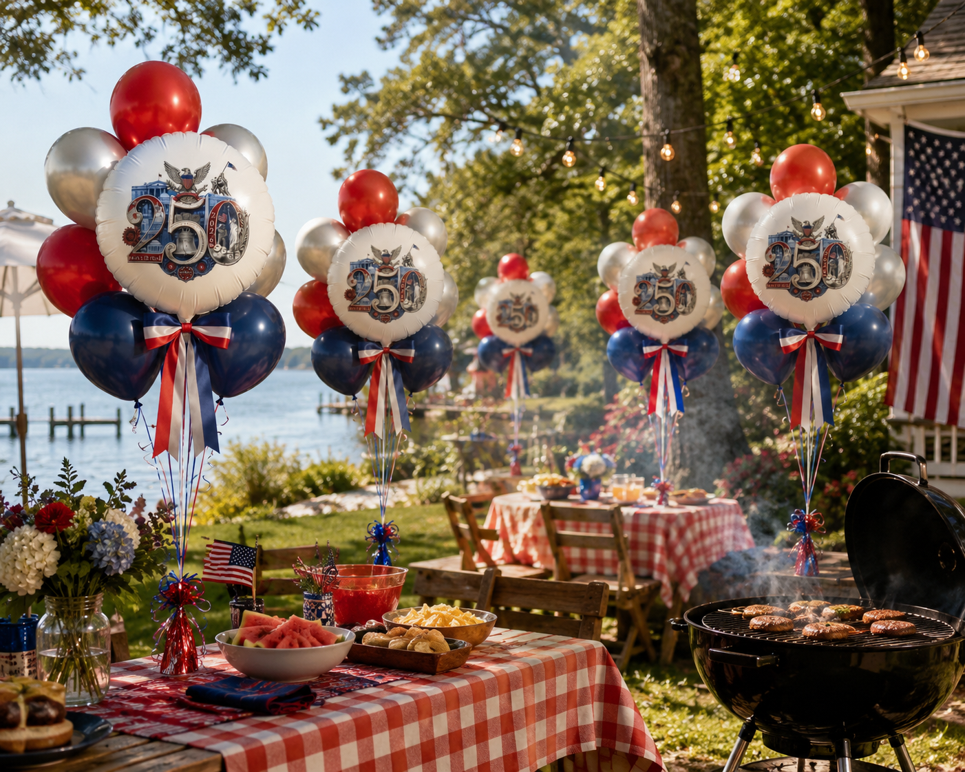 America 250th Balloon featuring the Silver 250th Seal™ commemorative design