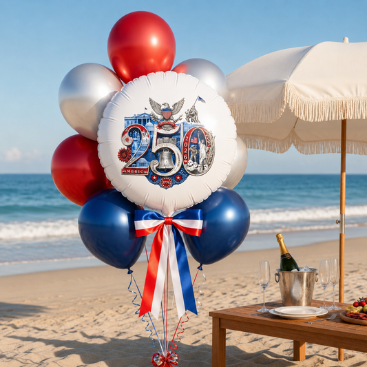 America 250th Anniversary Silver Seal™ Mylar Balloon