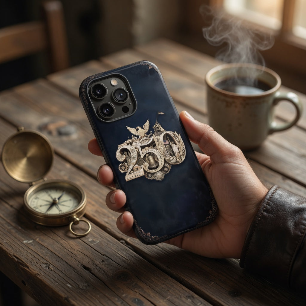 America 250th Anniversary Phone Case, Shock-Absorbing