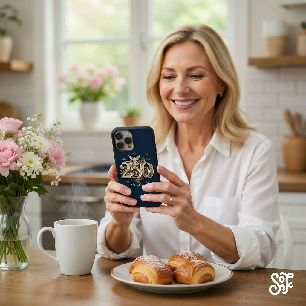 America 250th Anniversary Phone Case, Shock-Absorbing
