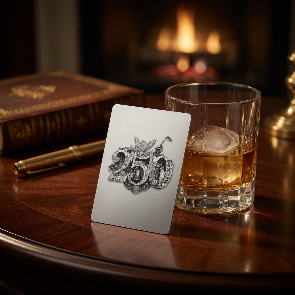 America 250th Anniversary Playing Cards – Platinum Luxe Edition | 250th Anniversary Commemorative Collector Deck | 1776–2026