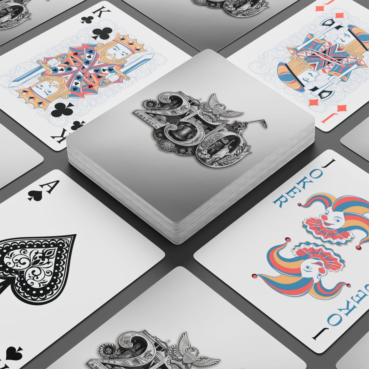 America 250th Anniversary Luxe Trio Playing Card Deck Bundle — Complete Colorway Set (3-Pack)