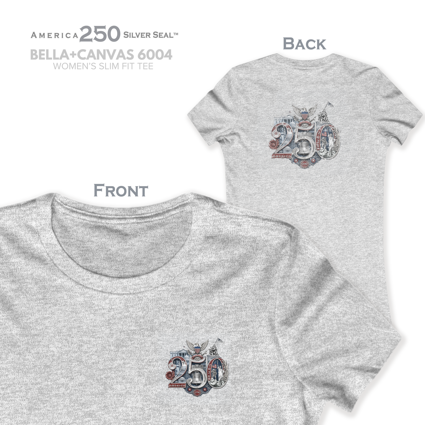Athletic Heather America 250th T-Shirt featuring the 250th Seal™ commemorative design