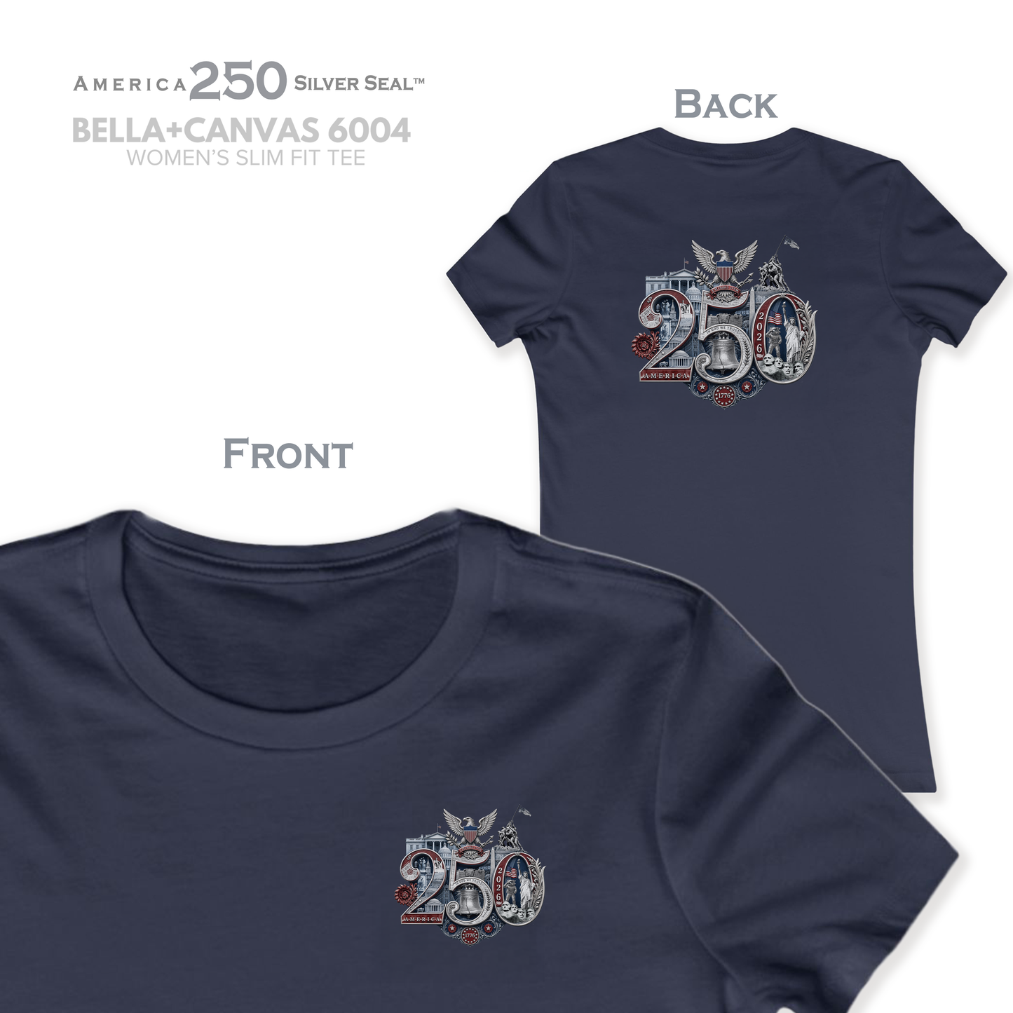 Navy America 250th T-Shirt featuring the 250th Seal™ commemorative design