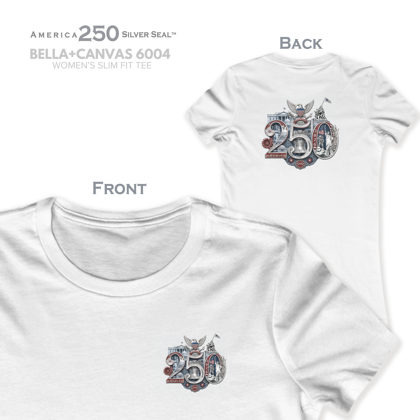 White America 250th T-Shirt featuring the 250th Seal™ commemorative design