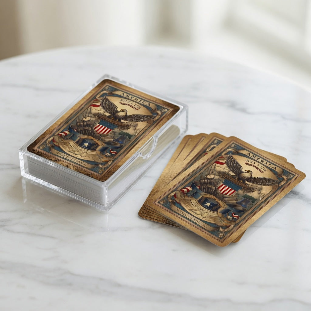 America 250th Anniversary Playing Cards – Gold Eagle Edition Collector Deck