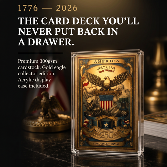America 250th Anniversary Playing Cards – Gold Eagle Edition Collector Deck