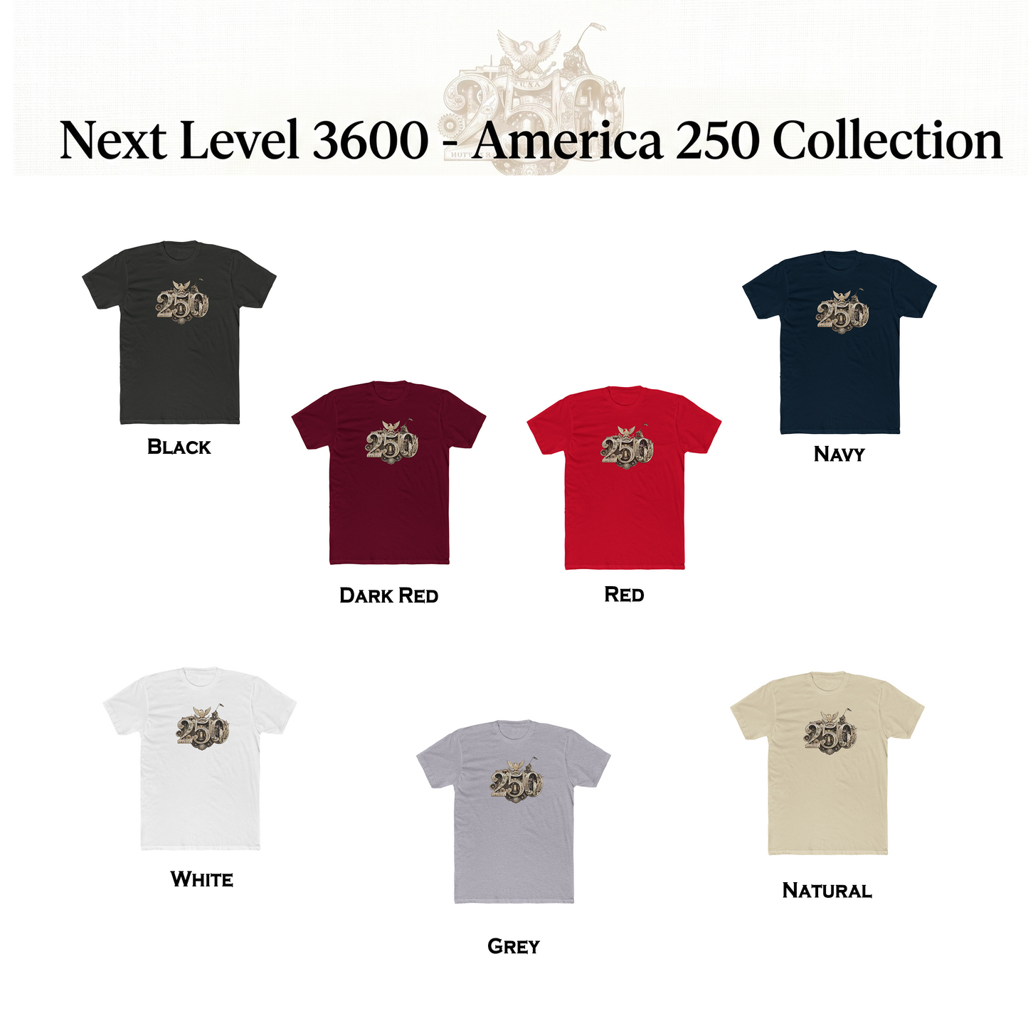 America 250th T-Shirt featuring the 250th Seal™ commemorative design
