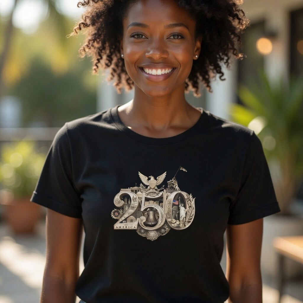 America 250th T-Shirt featuring the 250th Seal™ commemorative design