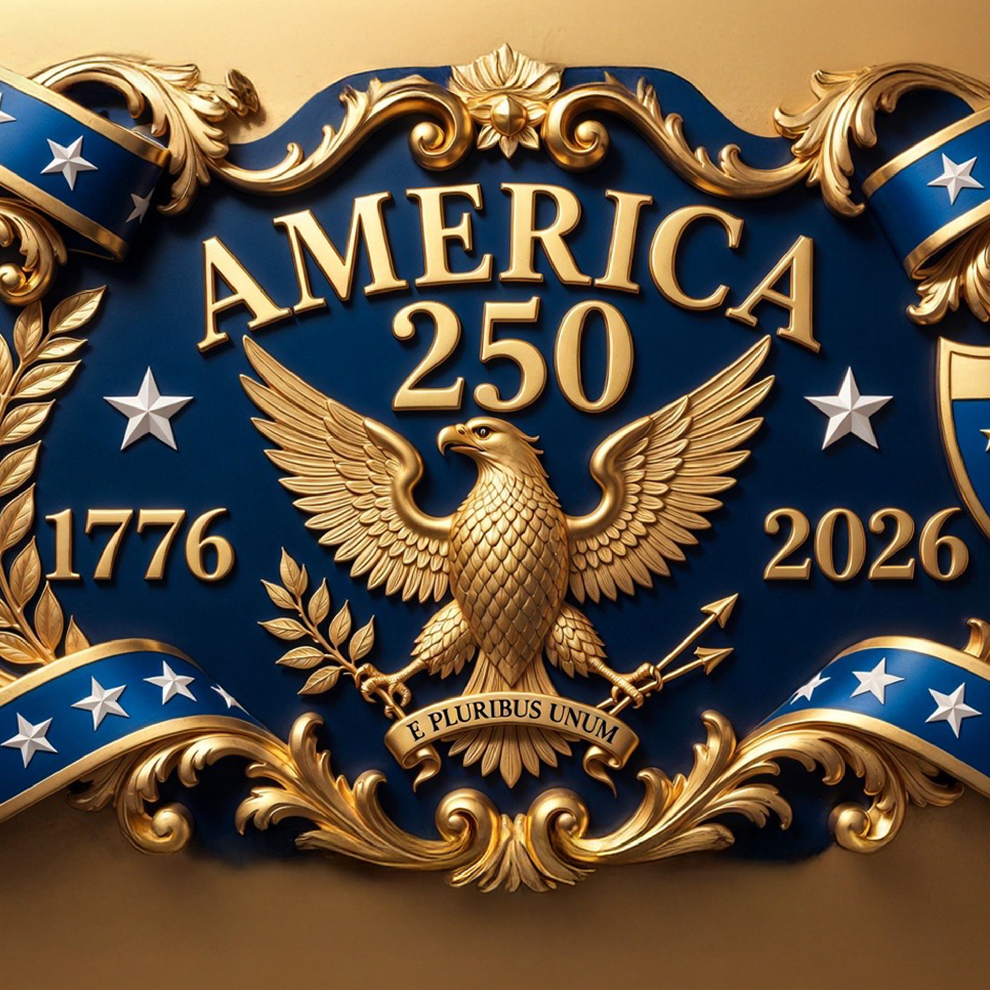 Gold America 250th Deck featuring the 250th Seal™ commemorative design