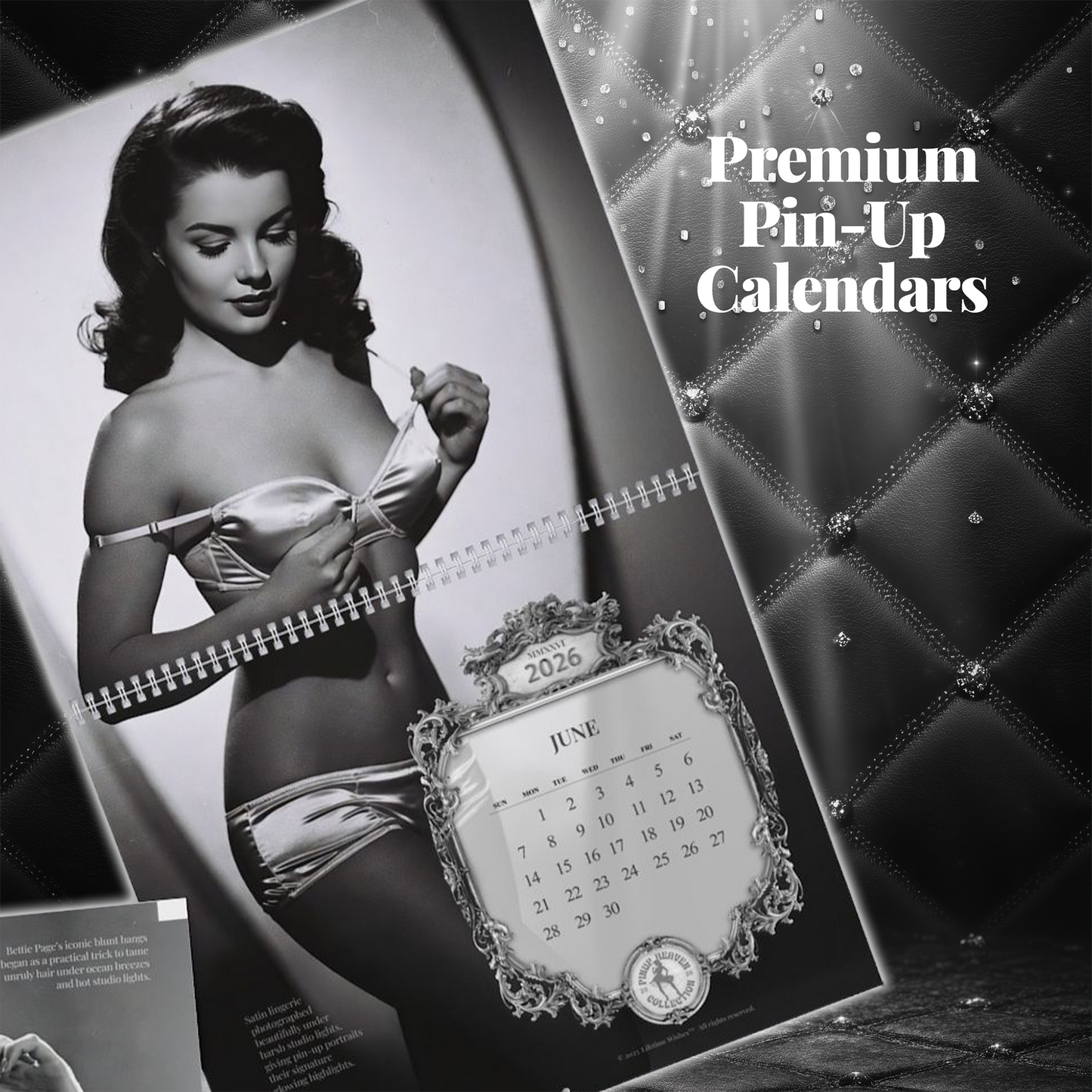 Monochrome Bombshells 2026 — The GOAT of Vintage Pinup Fashion Calendars