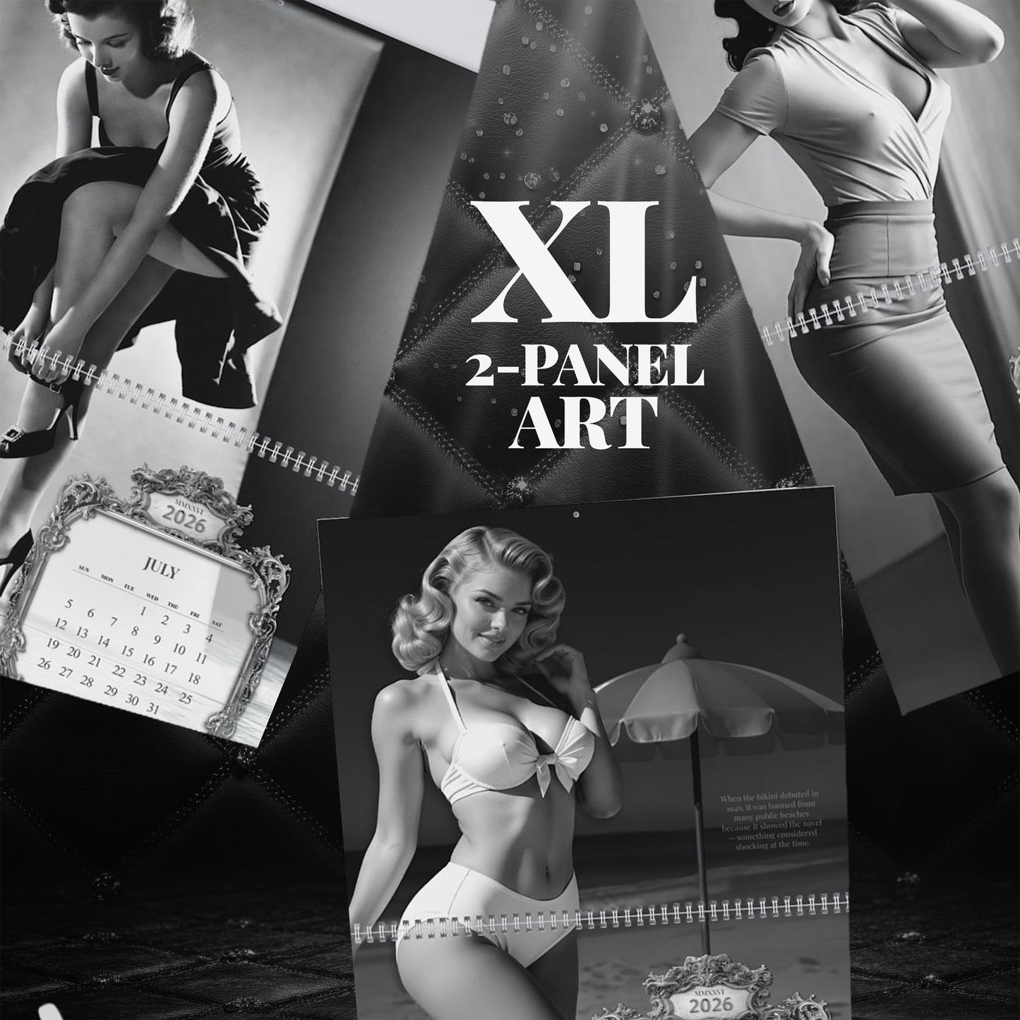 Monochrome Bombshells 2026 — The GOAT of Vintage Pinup Fashion Calendars