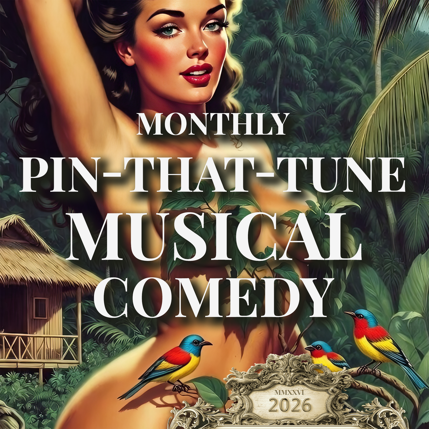 Can You Pin-That-Tune?  Funny 2026 Pin-Up Calendar | Music Parody Wall Art
