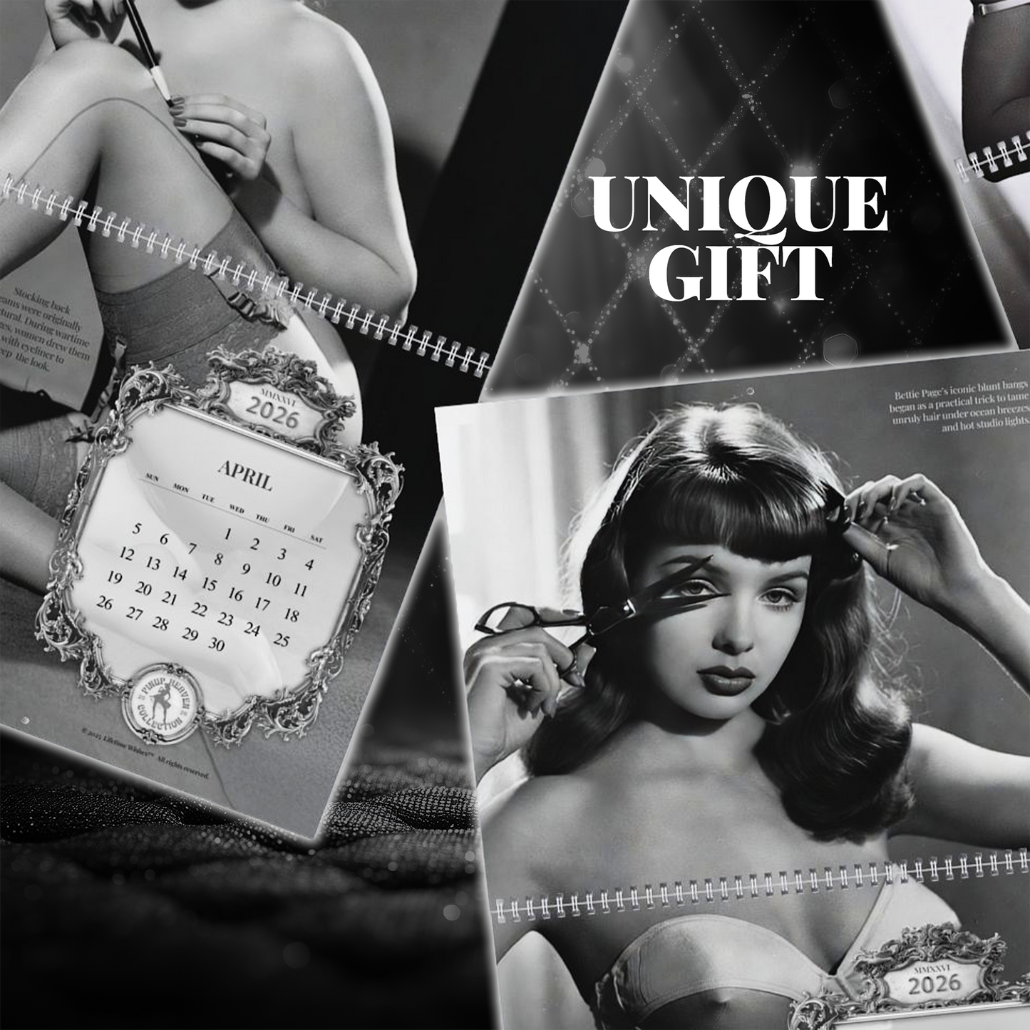 Monochrome Bombshells 2026 — The GOAT of Vintage Pinup Fashion Calendars