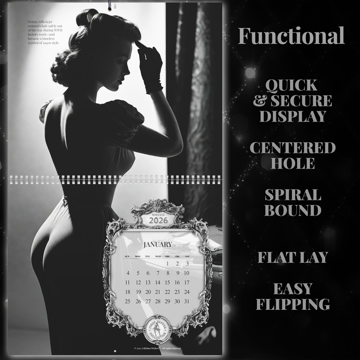 Monochrome Bombshells 2026 — The GOAT of Vintage Pinup Fashion Calendars